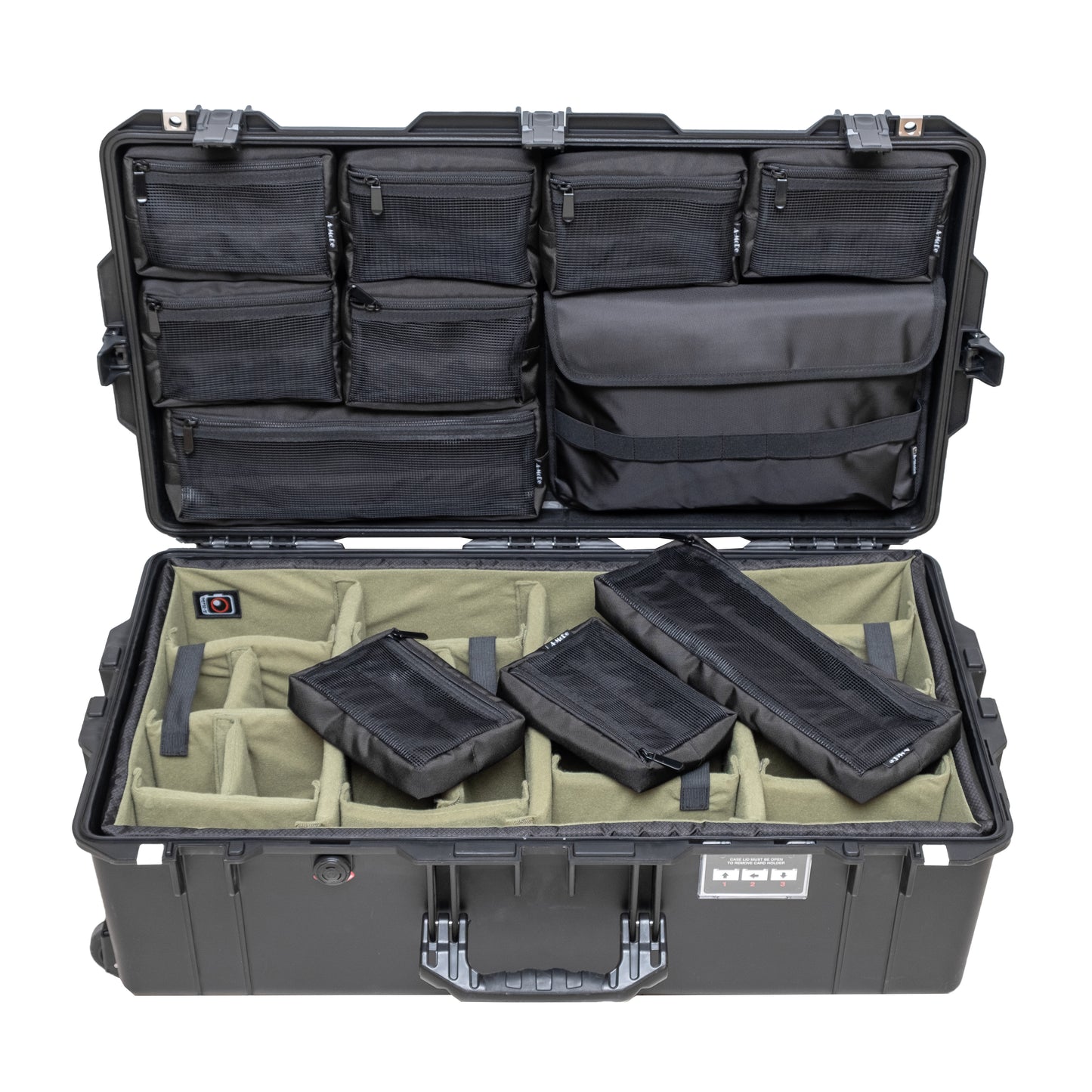 Pelican1615 LID1615MC10用メッシュ蓋オーガナイザー取り外し可能デザイン