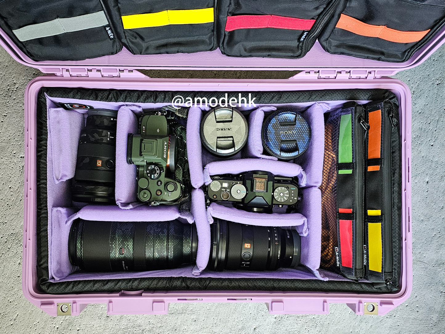 Pelican1535 Peli Case IN1535用パープルパッド入りディバイダーセット