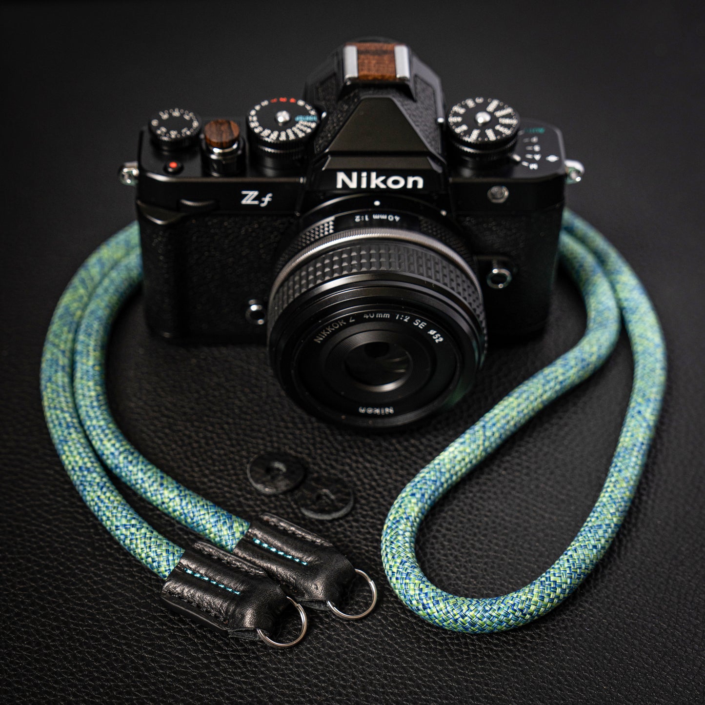 ロープ カメラストラップ ハンドメイド フラワー オレンジ レッド 10mm CSC-FORR