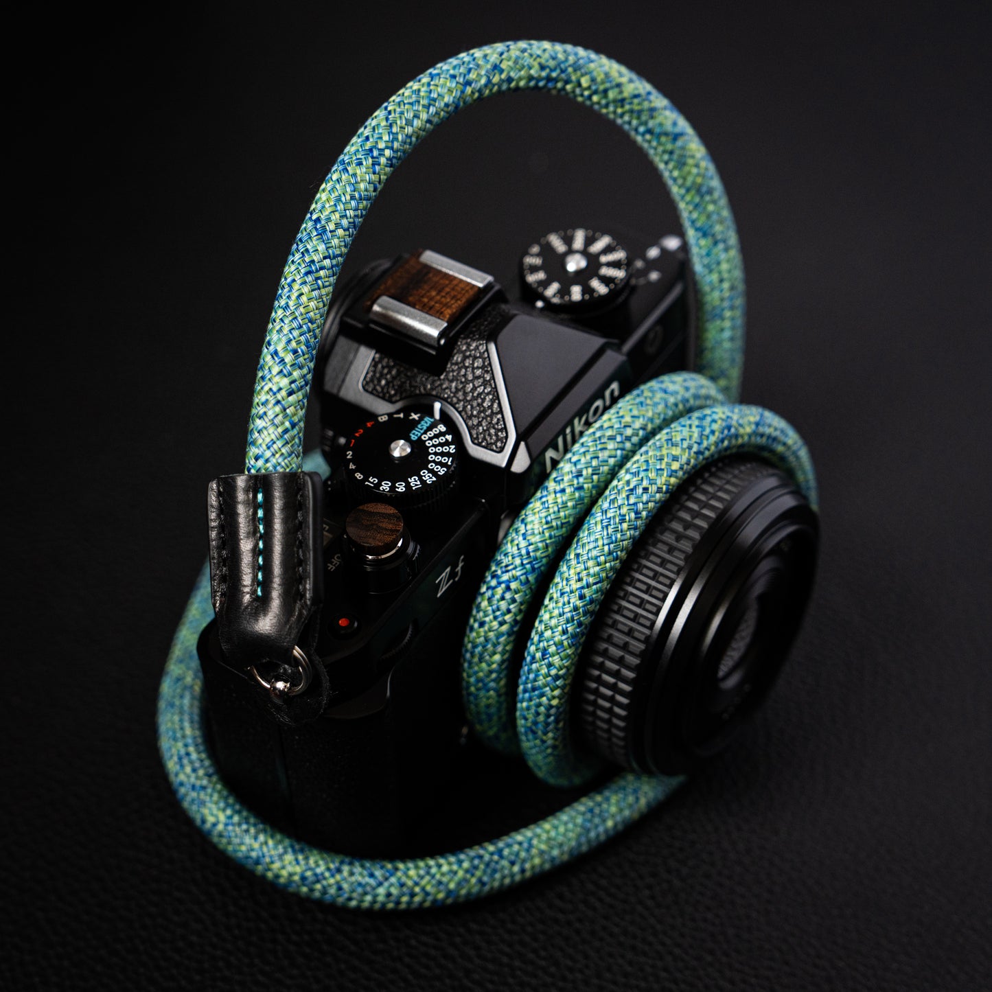ロープ カメラストラップ ハンドメイド フラワー オレンジ レッド 10mm CSC-FORR