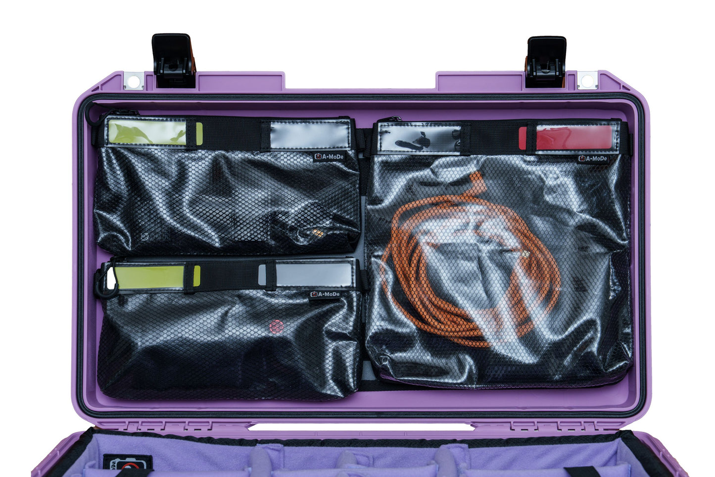 蓋オーガナイザー 大型フィルムメッシュポーチ2個付き ペリ Pelican1510 1535 Nanuk935対応