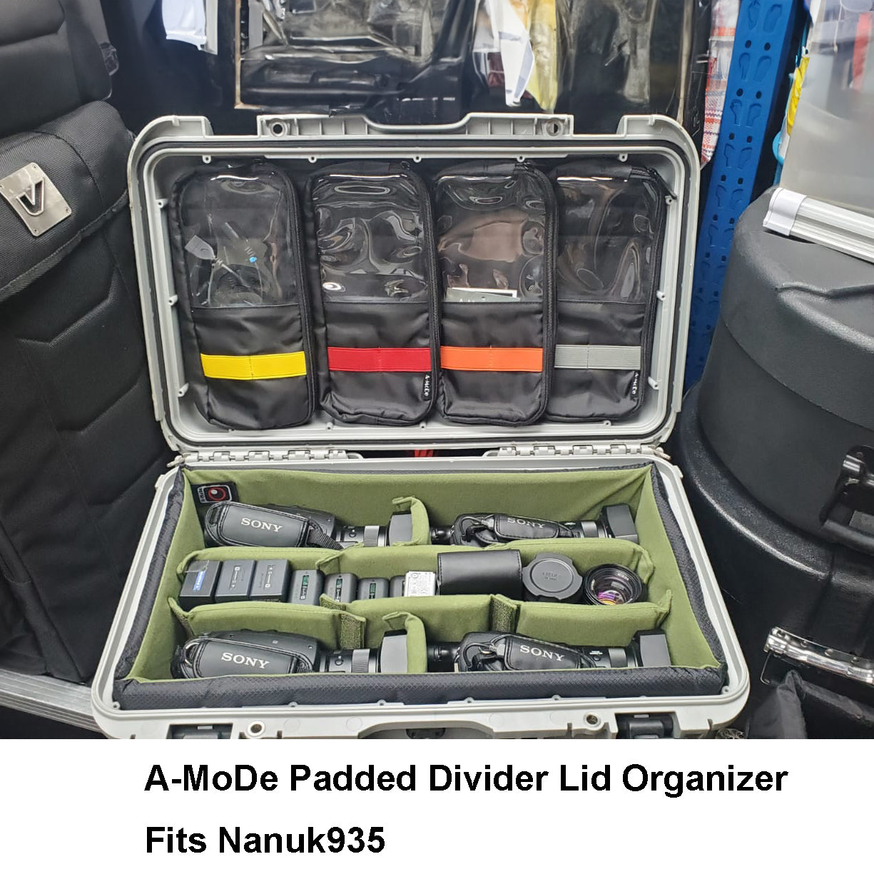 Pelican1510 1535 Nanuk935、LID1519F用蓋オーガナイザーフォトグラファーフラッシュ