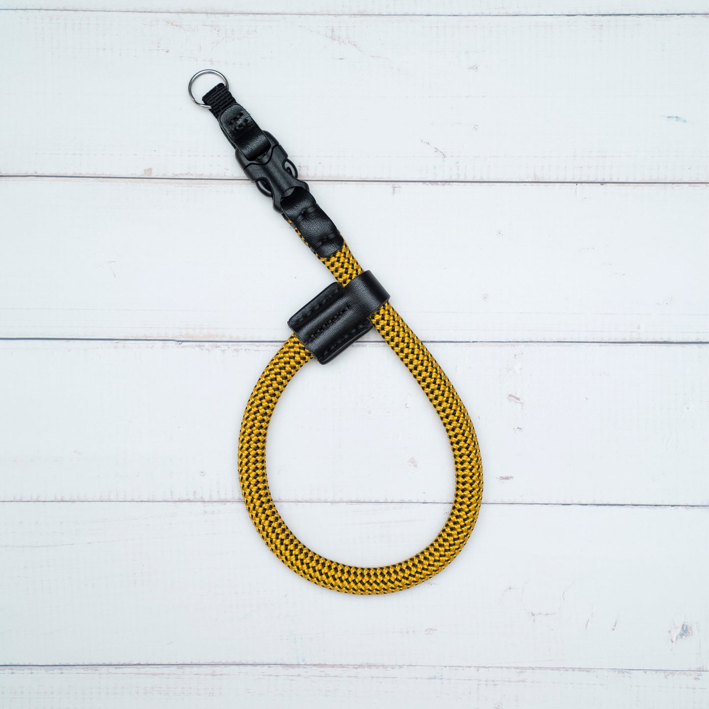イエロー カメラ リストストラップ ハンドメイド クイックリリース レザー 10mm