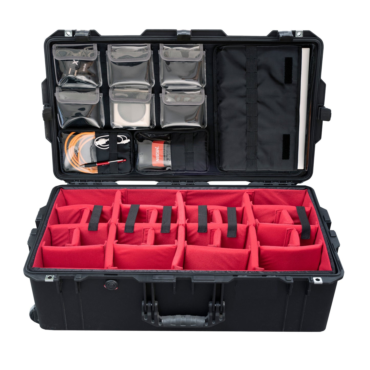 蓋付きオーガナイザー 14 16インチ ノートパソコン 6+2 クリアポケット Pelican1615 Peli