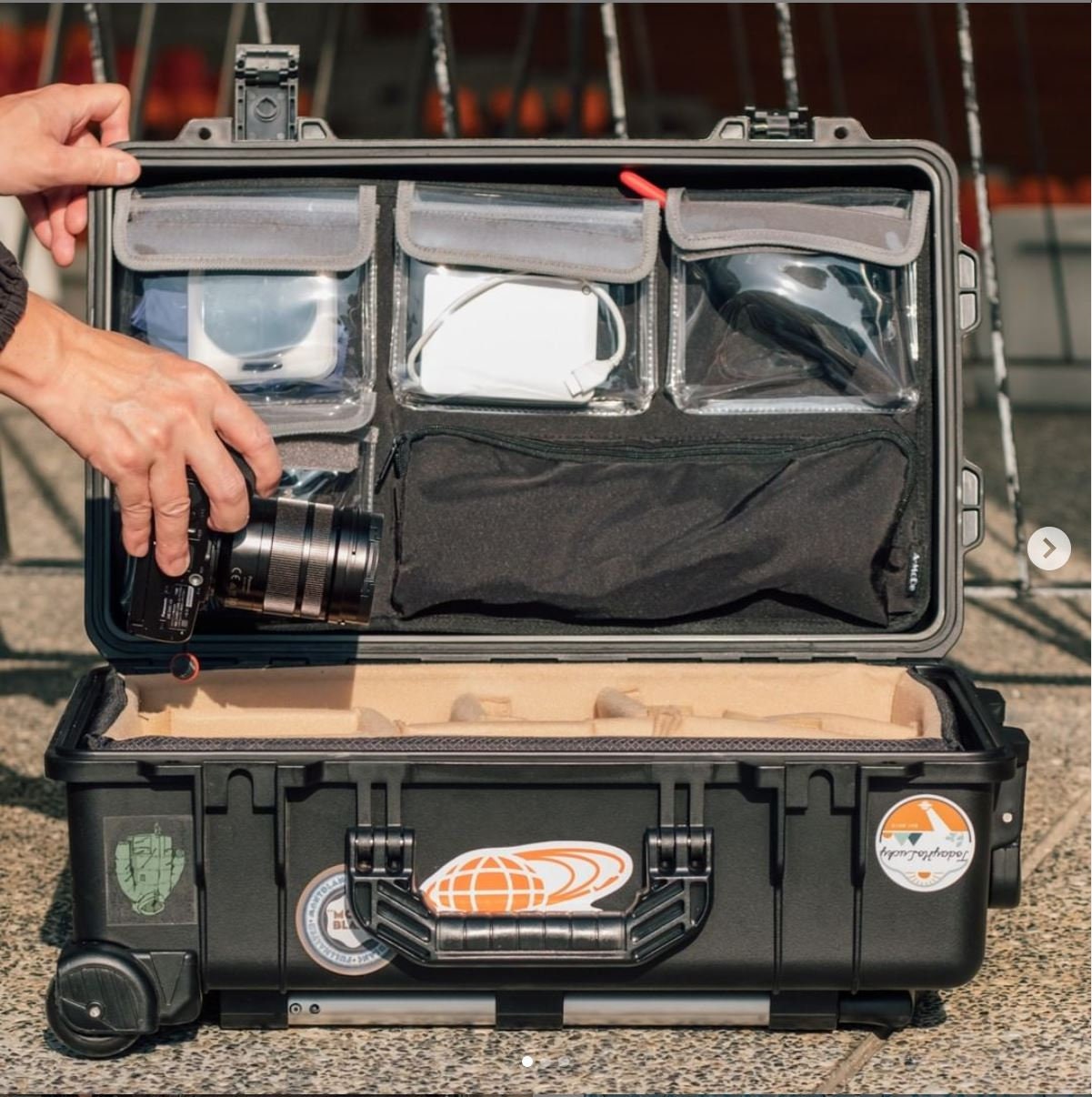 蓋オーガナイザー 4つの透明TPUポケット Peli Pelican1510 1535 Nanuk935 5800 LID1519Aに適合