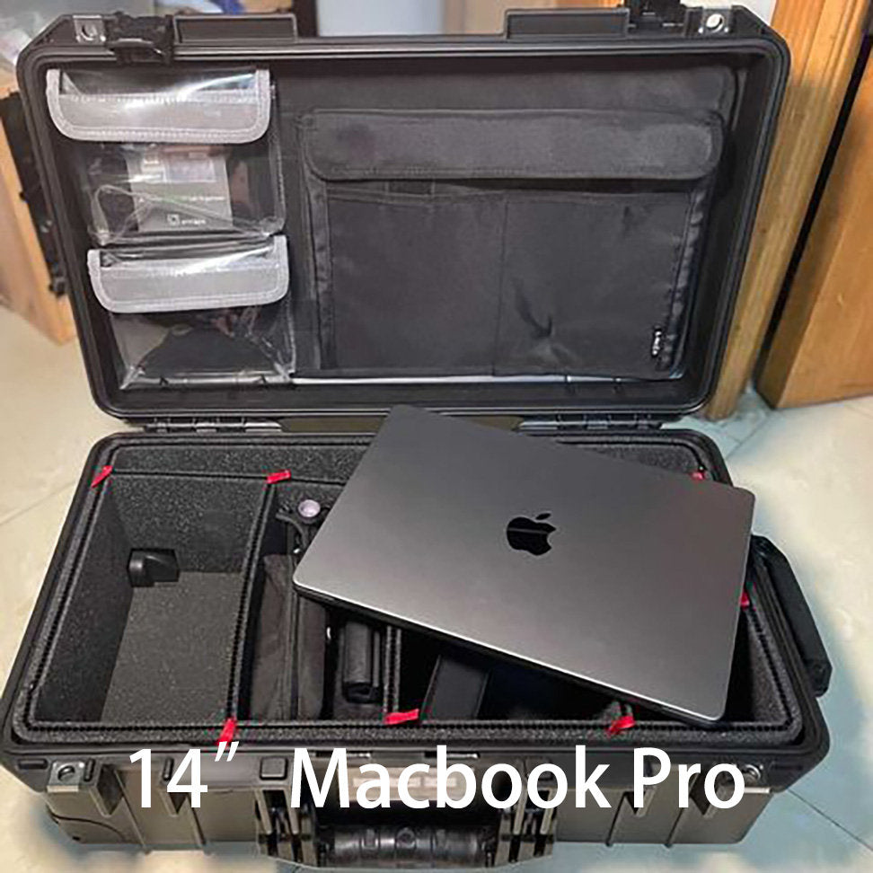 蓋付きオーガナイザー 13インチ 14インチ ノートパソコン用 Peli Pelican1510 1535 Nanuk935 5800 LID1519B に適合