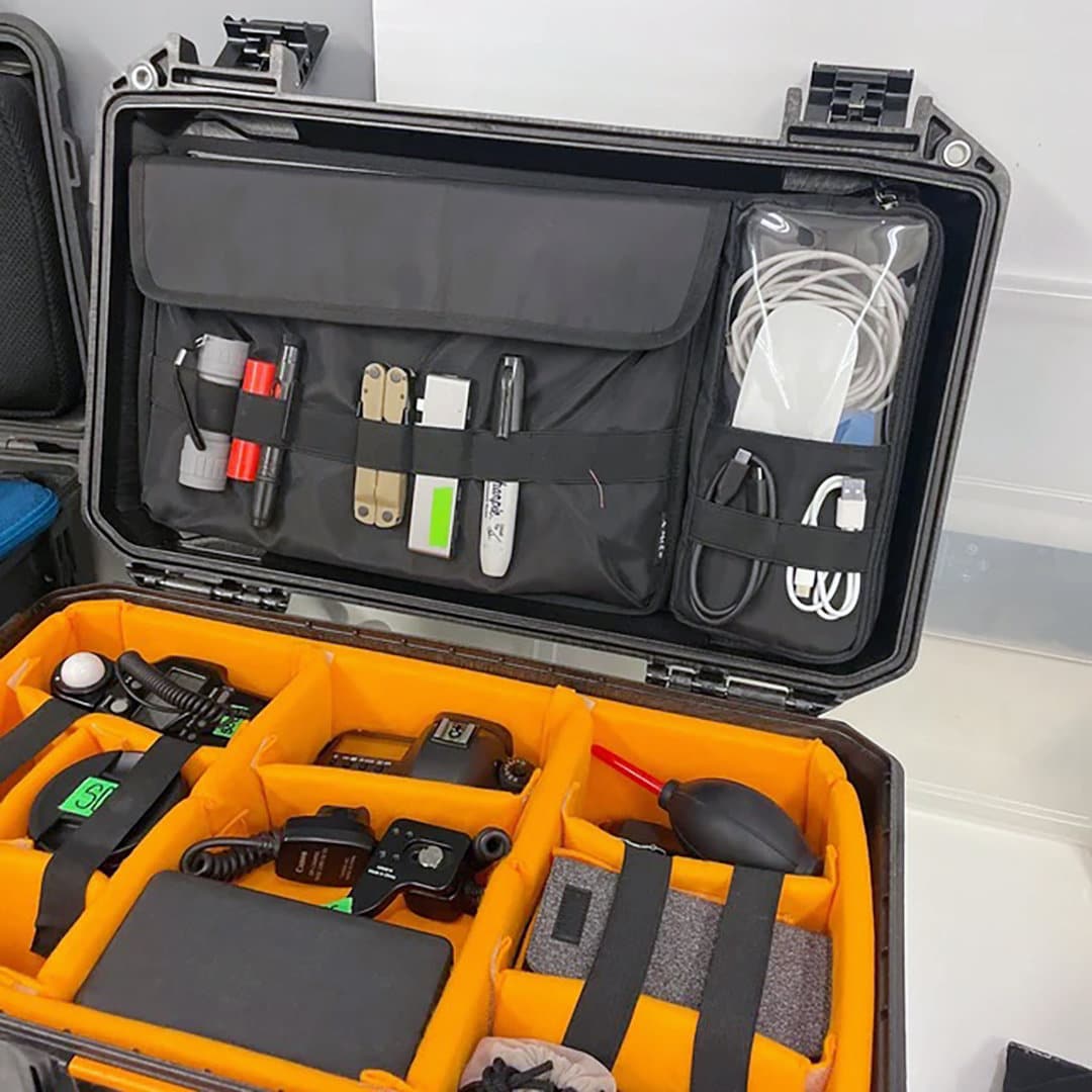 蓋オーガナイザー 15 16インチ ラップトップポーチ Peli Pelican1510 1535 Nanuk935 Lid1519SC に適合