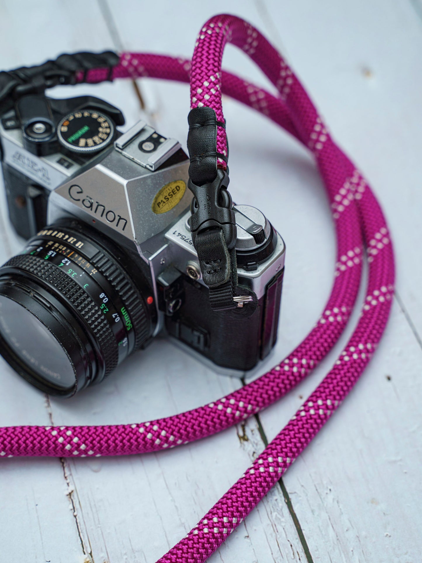 クイックリリースバックル ハンドメイド ブルーロープ カメラストラップ 11mm FCSC-BY