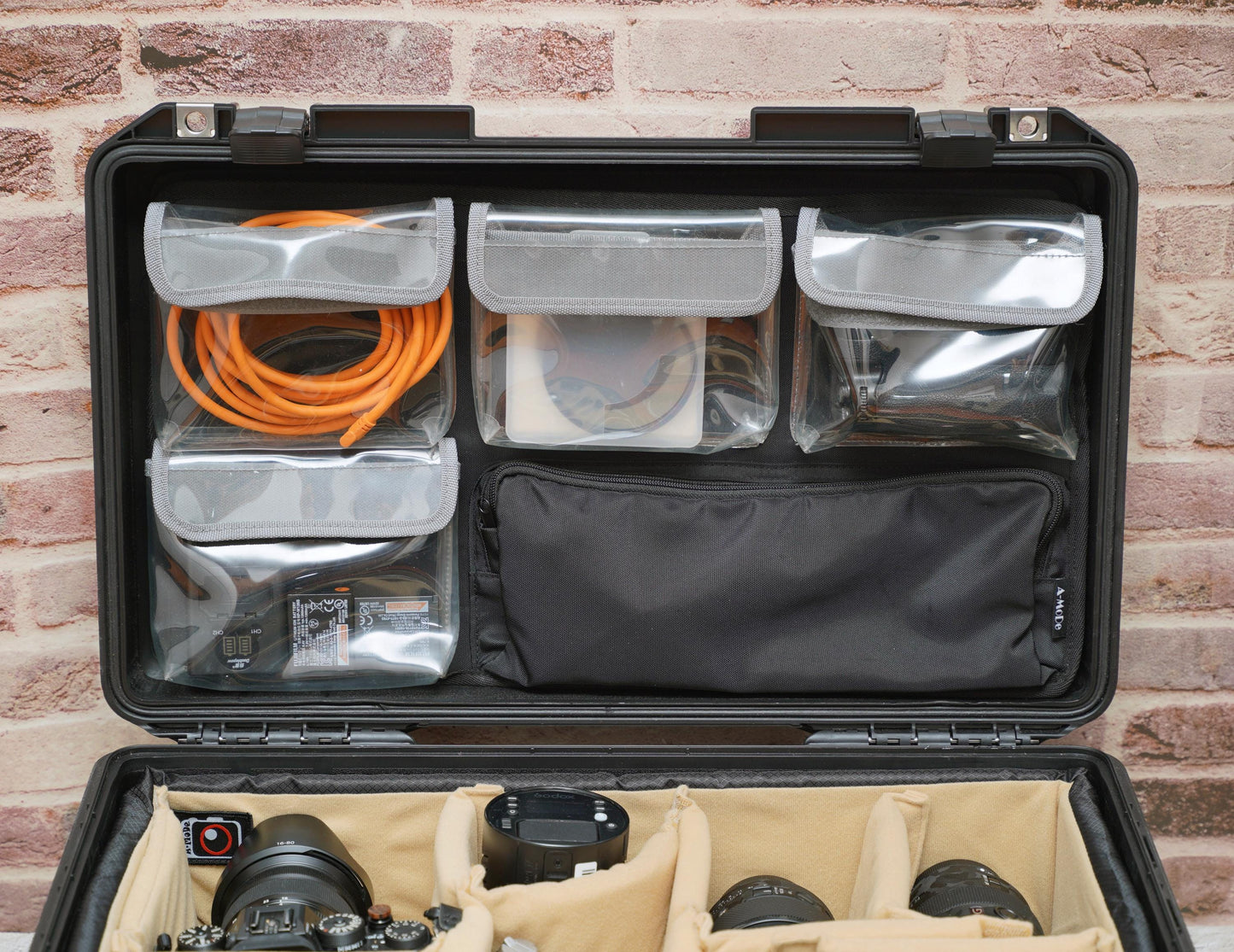 蓋オーガナイザー 4つの透明TPUポケット Peli Pelican1510 1535 Nanuk935 5800 LID1519Aに適合