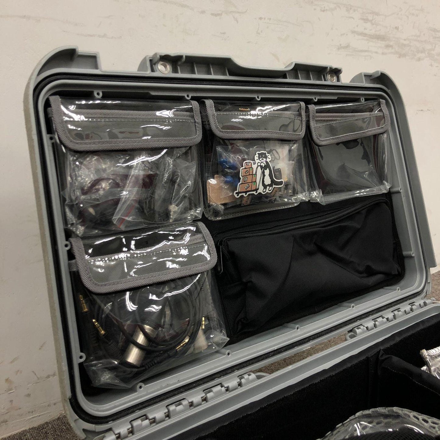 蓋オーガナイザー 4つの透明TPUポケット Peli Pelican1510 1535 Nanuk935 5800 LID1519Aに適合