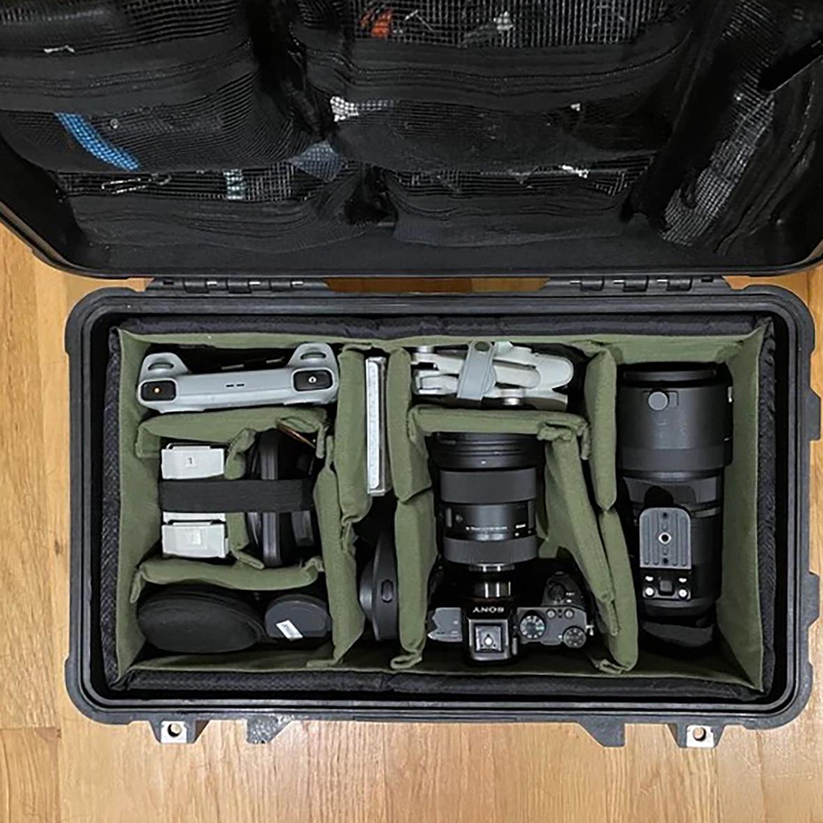 Padded divider set fit Pelican1510 IM2500 Peli Cases Apache5800