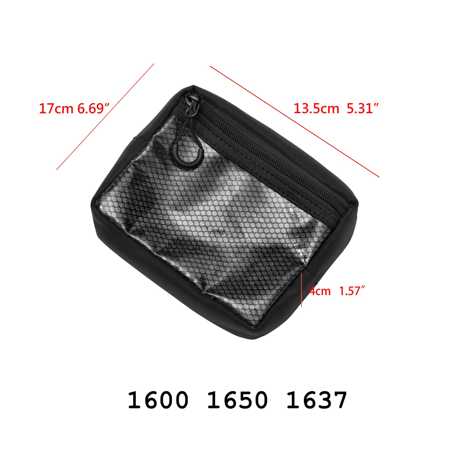 Pelican1650 LID1650MC10用メッシュ蓋オーガナイザー取り外し可能デザイン