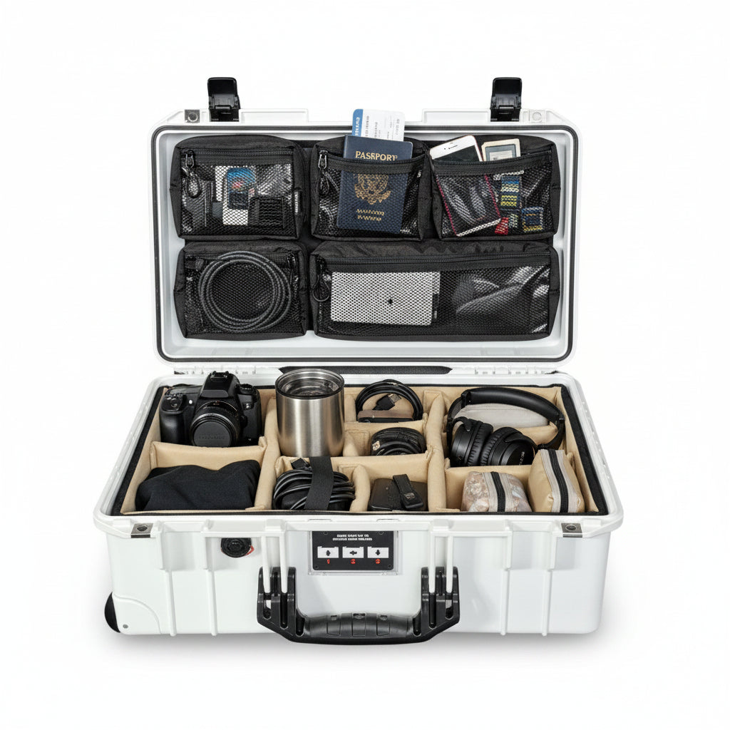 Pelican1556、LID1556MC7用取り外し可能なメッシュフィルム蓋オーガナイザー