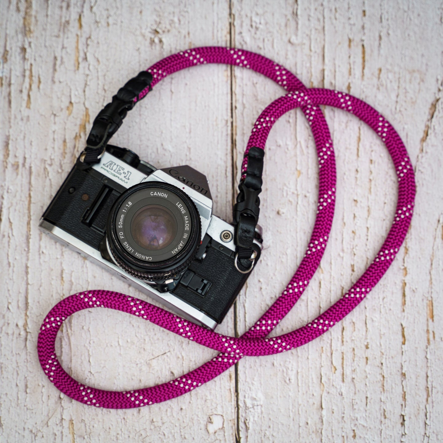 Quick Release Buckle HandMade Purple Rope Camera Strap 11mm