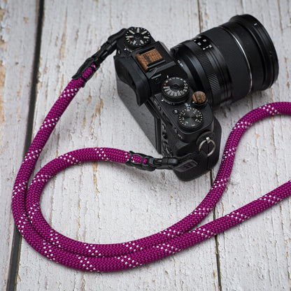 Quick Release Buckle HandMade Purple Rope Camera Strap 11mm