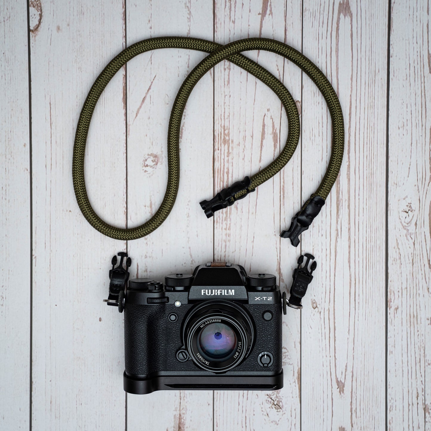 Quick Release Buckle HandMade Army Green 9mm Rope Camera Strap