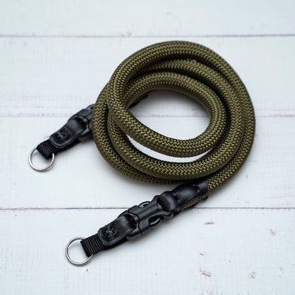 Quick Release Buckle HandMade Army Green 9mm Rope Camera Strap