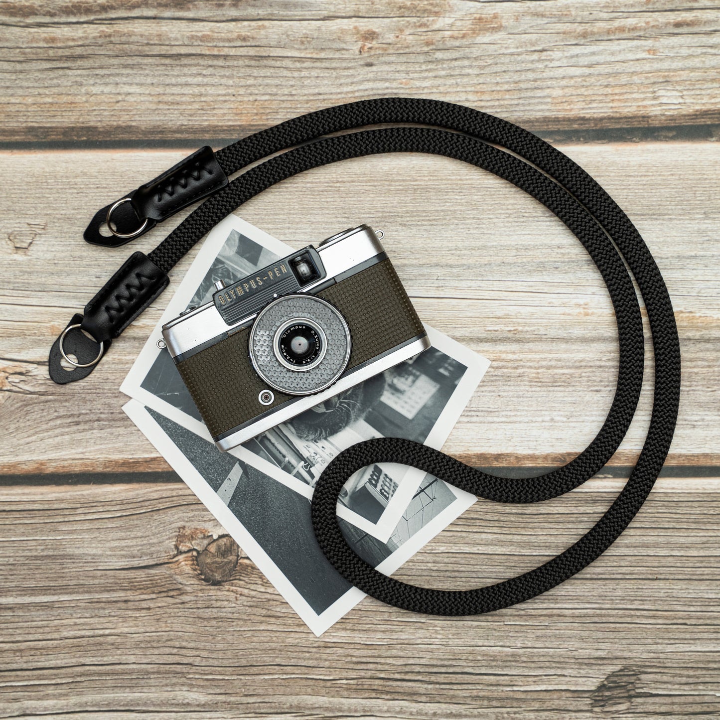 Camera strap Climbing Rope HandMade Camera Neck Strap Black