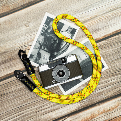 Camera strap Climbing Rope HandMade Camera Neck Strap Yellow