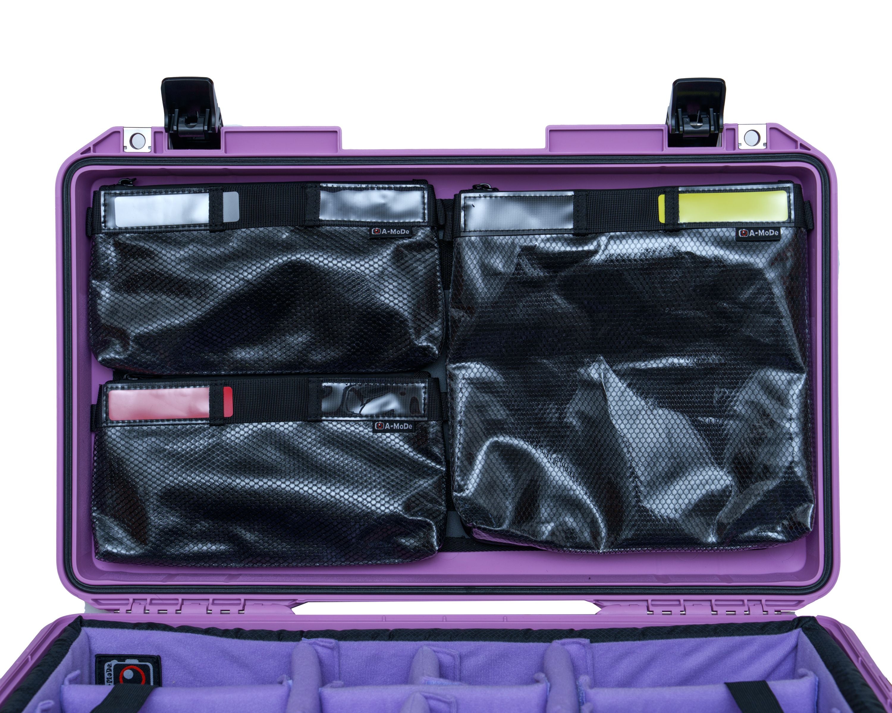 Lid Organizer two Large Film Mesh Pouches Fits Peli Pelican1510