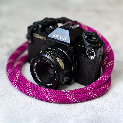 Quick Release Buckle HandMade Purple Rope Camera Strap 11mm