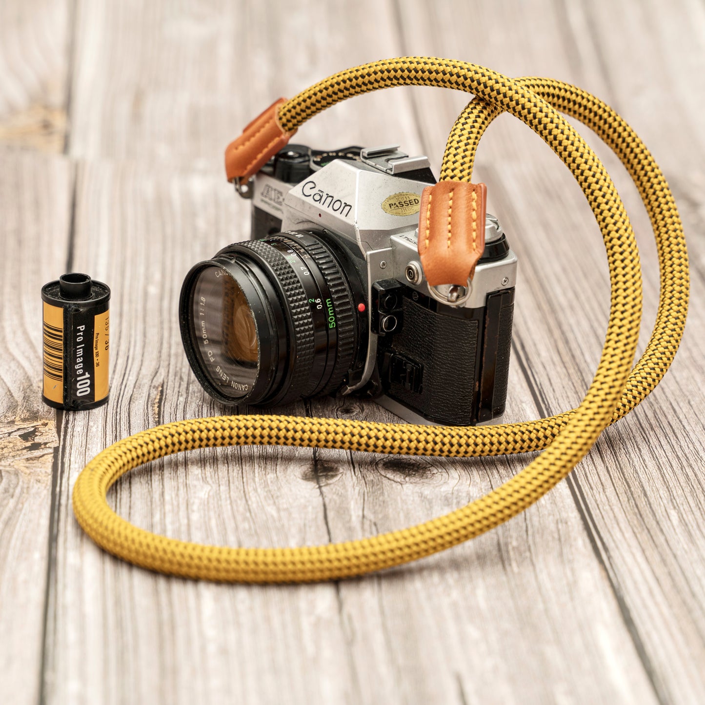 Rope Camera Strap HandMade Yellow Black 10mm CSC