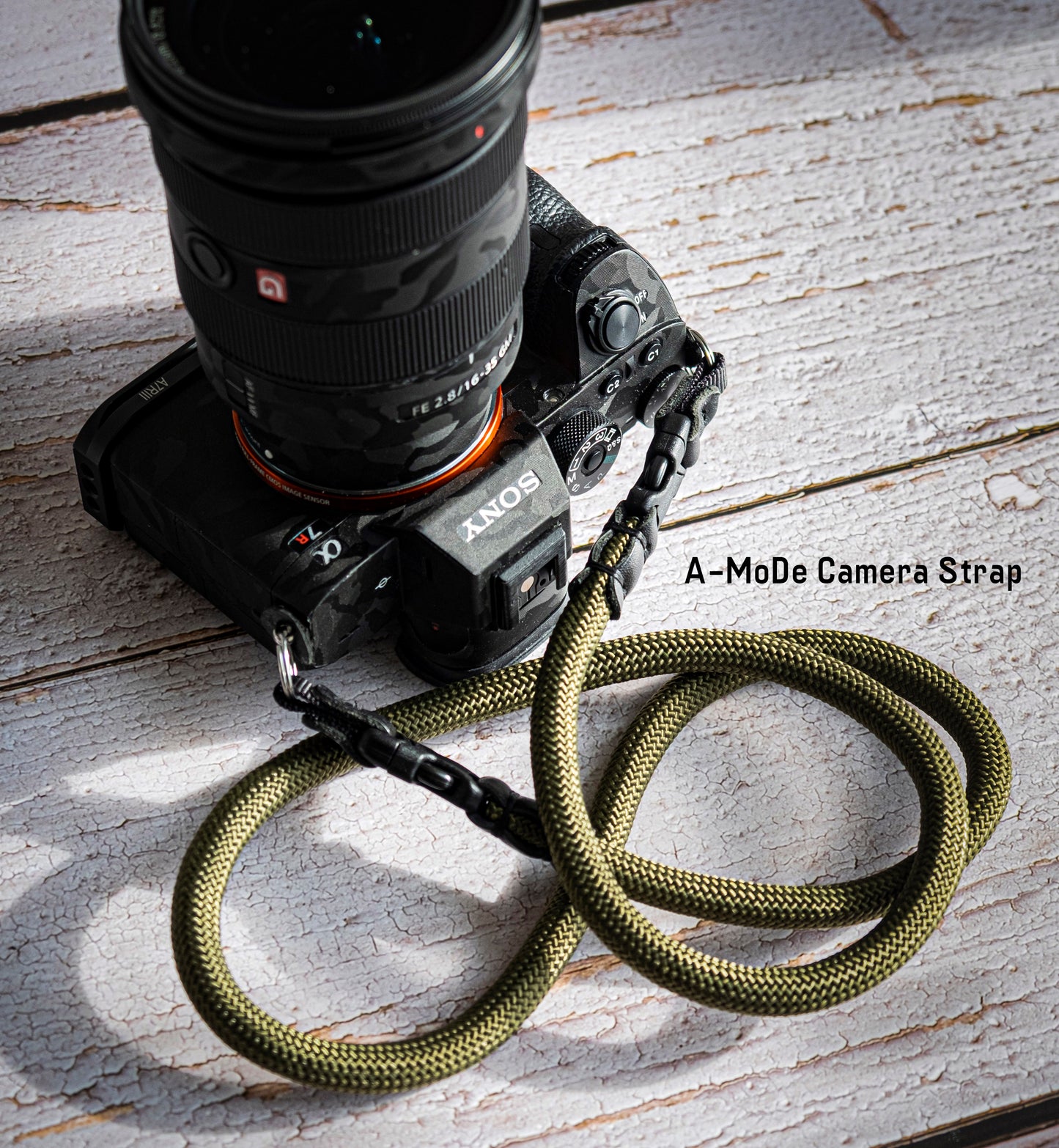 Quick Release Buckle HandMade Army Green 9mm Rope Camera Strap