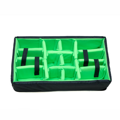 Lime Green Padded divider set fit Pelican1510 IM2500 Peli Cases Apache5800 ( Special Limited Edition Version)