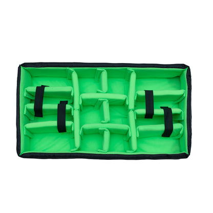 Lime Green Padded divider set fit Pelican1510 IM2500 Peli Cases Apache5800 ( Special Limited Edition Version)