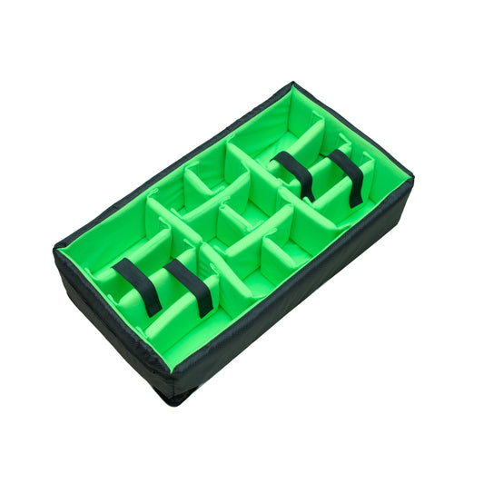 Lime Green Padded divider set fit Pelican1510 IM2500 Peli Cases Apache5800 ( Special Limited Edition Version)
