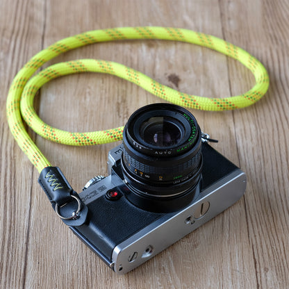 Camera strap Climbing Rope HandMade Camera Neck Strap Yellow