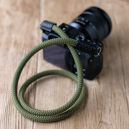 Camera strap Climbing Rope HandMade Camera Neck Strap Army Green