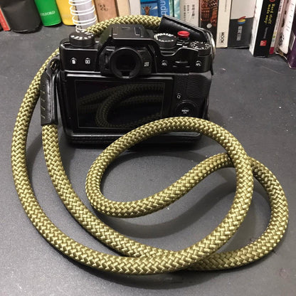 Camera strap Climbing Rope HandMade Camera Neck Strap Army Green