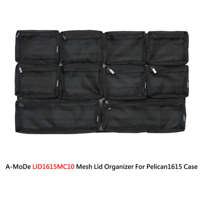 Pelican1615 LID1615MC10用メッシュ蓋オーガナイザー取り外し可能デザイン