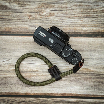 Camera wrist strap HandMade Army Green Rope Camera Strap  CWS-AG