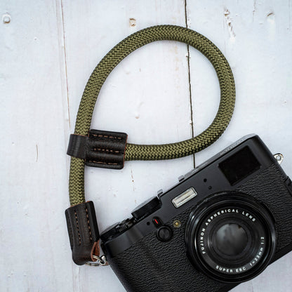 Camera wrist strap HandMade Army Green Rope Camera Strap  CWS-AG