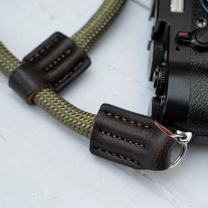 Camera wrist strap HandMade Army Green Rope Camera Strap  CWS-AG