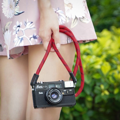 Rope Camera Strap HandMade RedBlack 9mm CSC