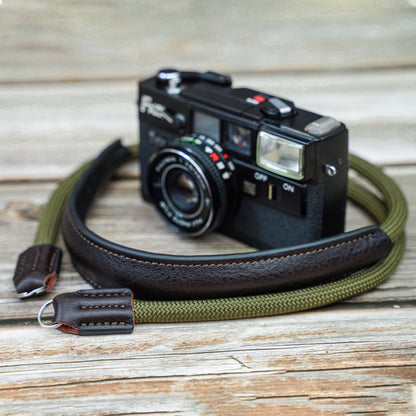 HandMade Leather Shoulder pad Rope Camera Strap 9mm CSCL