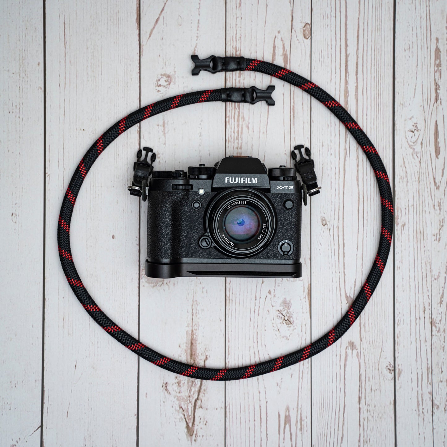 HandMade Black Red 9mm Quick Release Buckle Rope Camera Strap FCSC