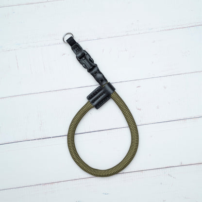 HandMade Quick release Leather Army Green Rope Camera wrist strap FCWS-AG