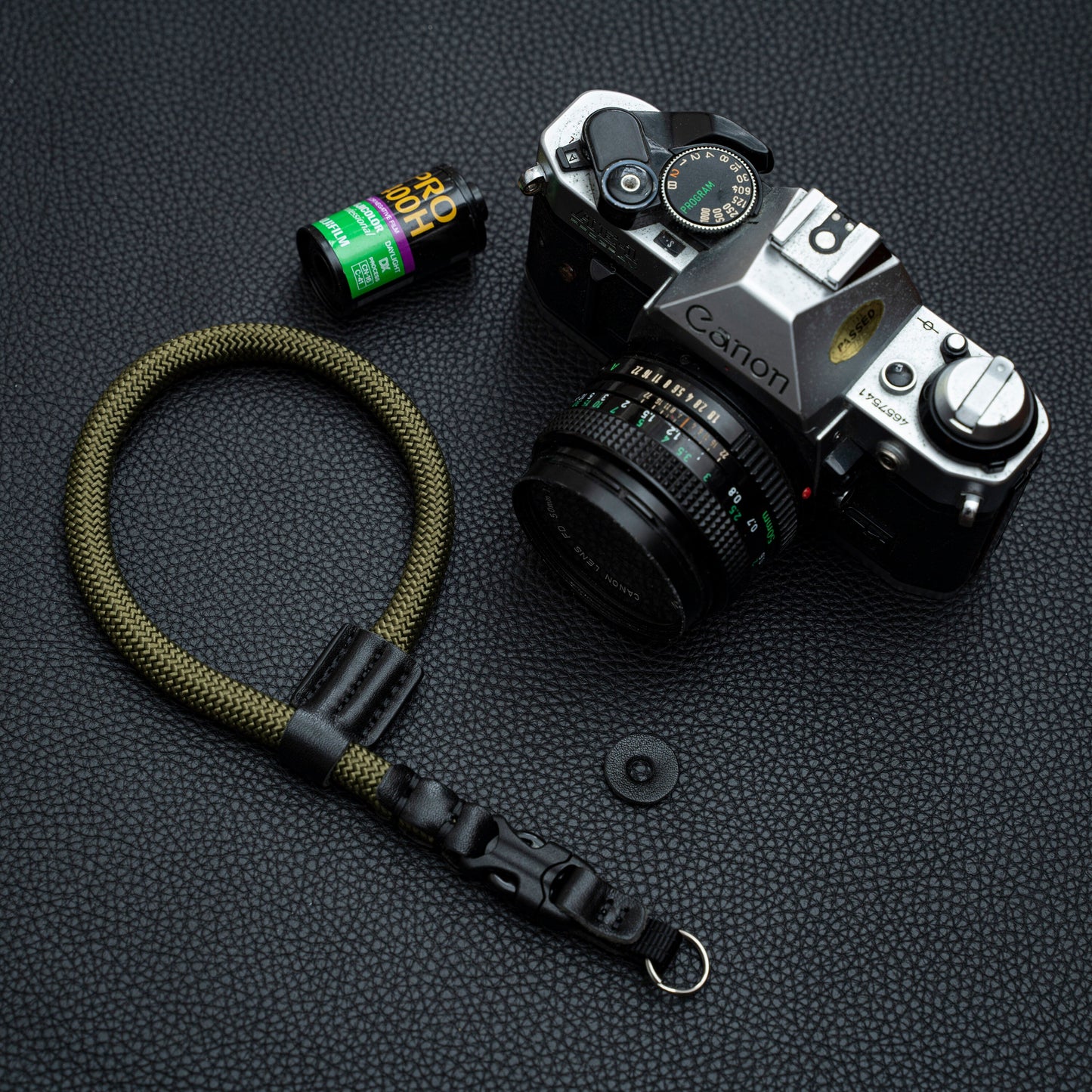 HandMade Quick release Leather Army Green Rope Camera wrist strap FCWS-AG