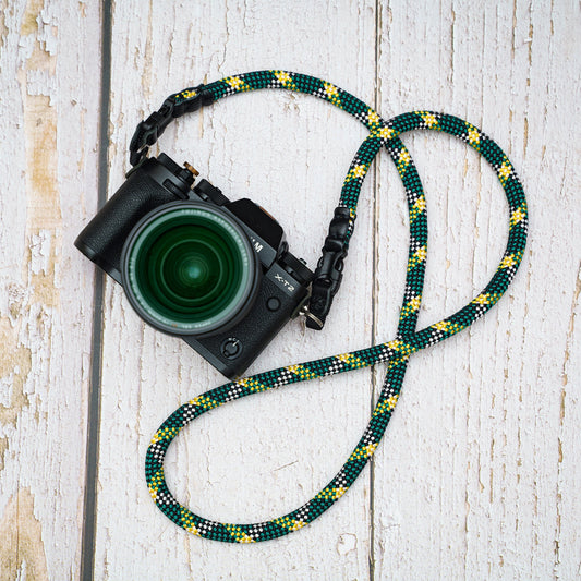 HandMade Green Camo Quick Release Buckle Rope Camera Strap  10mm FCSC