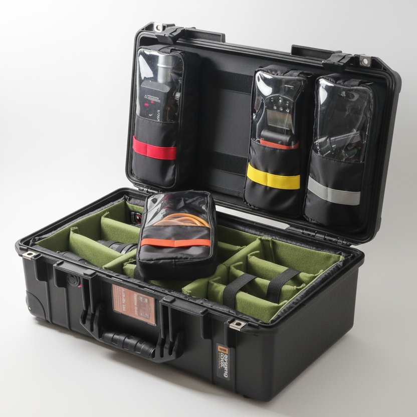 Pelican1510 1535 Nanuk935、LID1519F用蓋オーガナイザーフォトグラファーフラッシュ