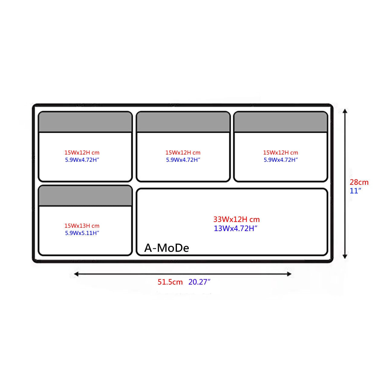 Lid Organizer 4 clear Pockets Fits Pelican1510 1535 Nanuk935 Peli LID1519A