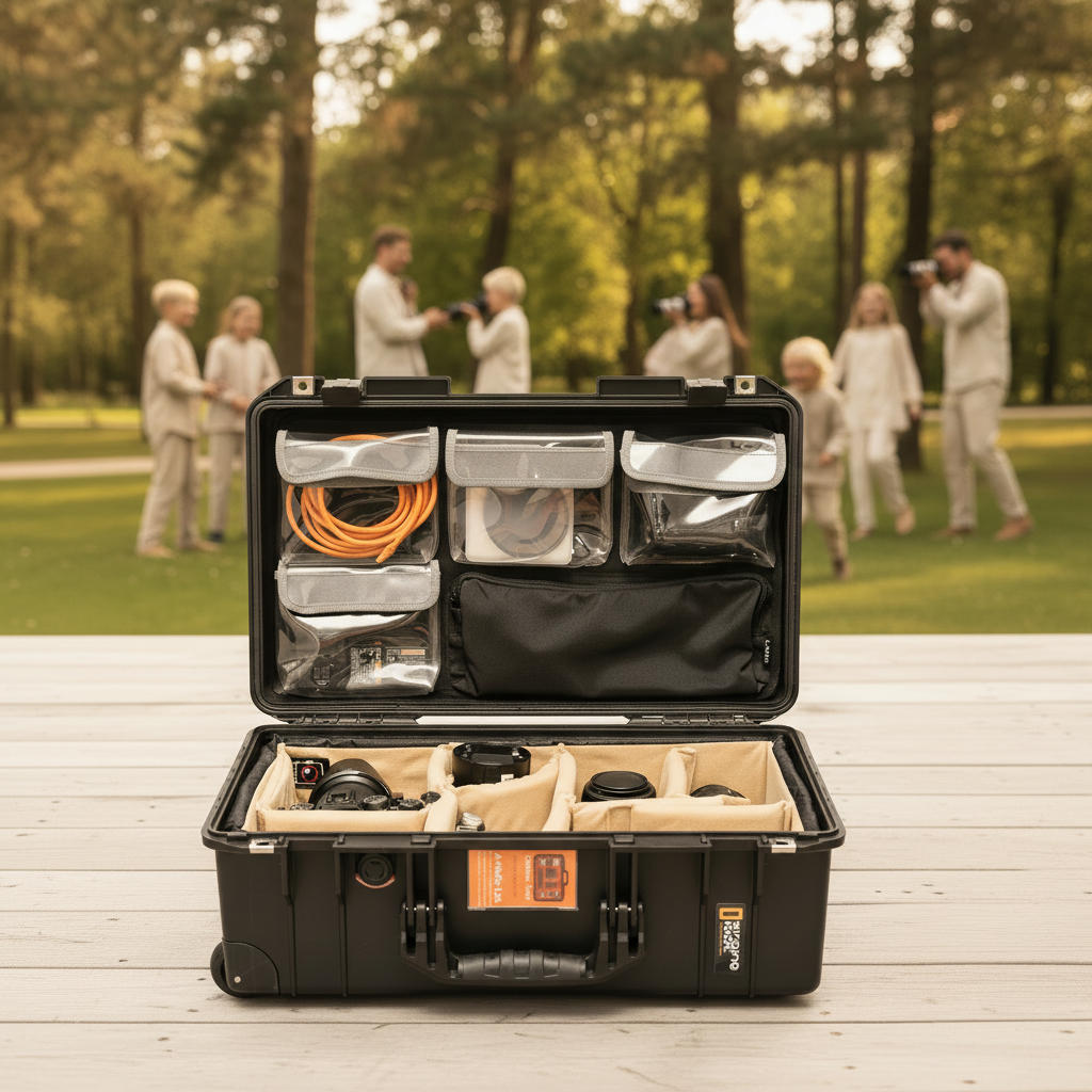 Lid Organizer 4 clear Pockets Fits Pelican1510 1535 Nanuk935 Peli LID1519A
