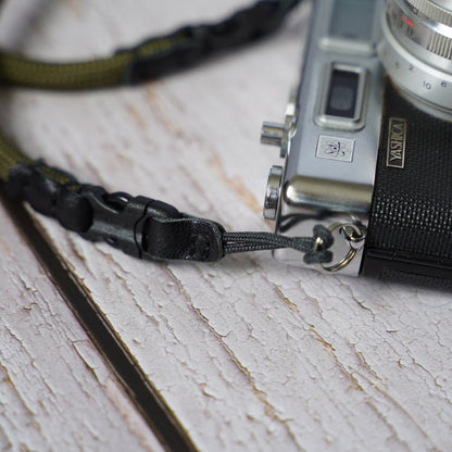 Quick Release Buckle handMade Black Leather Shoulder pad  Rope Camera Strap FXCSC