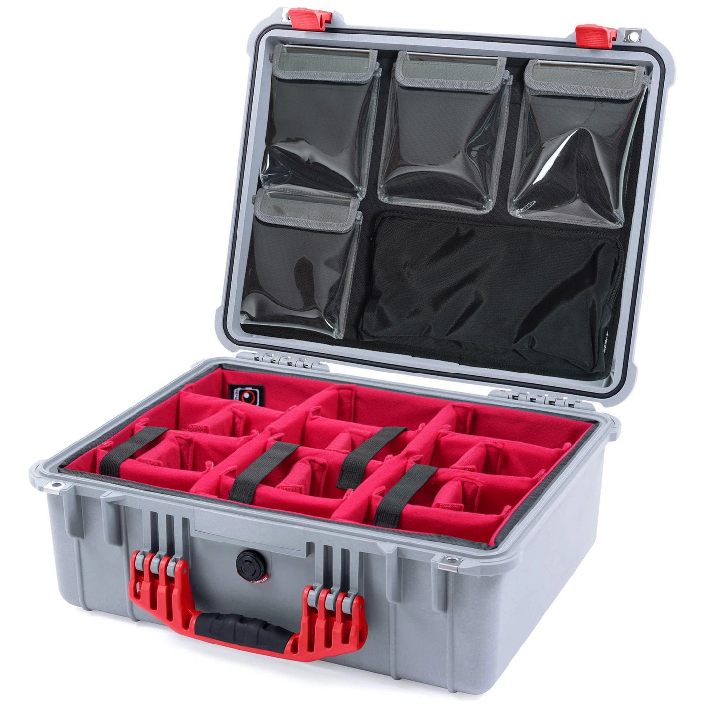 Lid Organizer 4 clear pockets Fits Peli Pelican1550 LID1550A