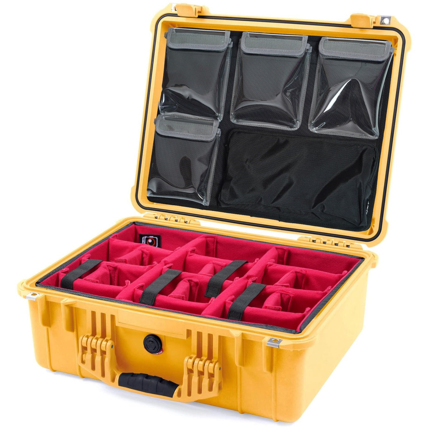 Lid Organizer 4 clear pockets Fits Peli Pelican1550 LID1550A