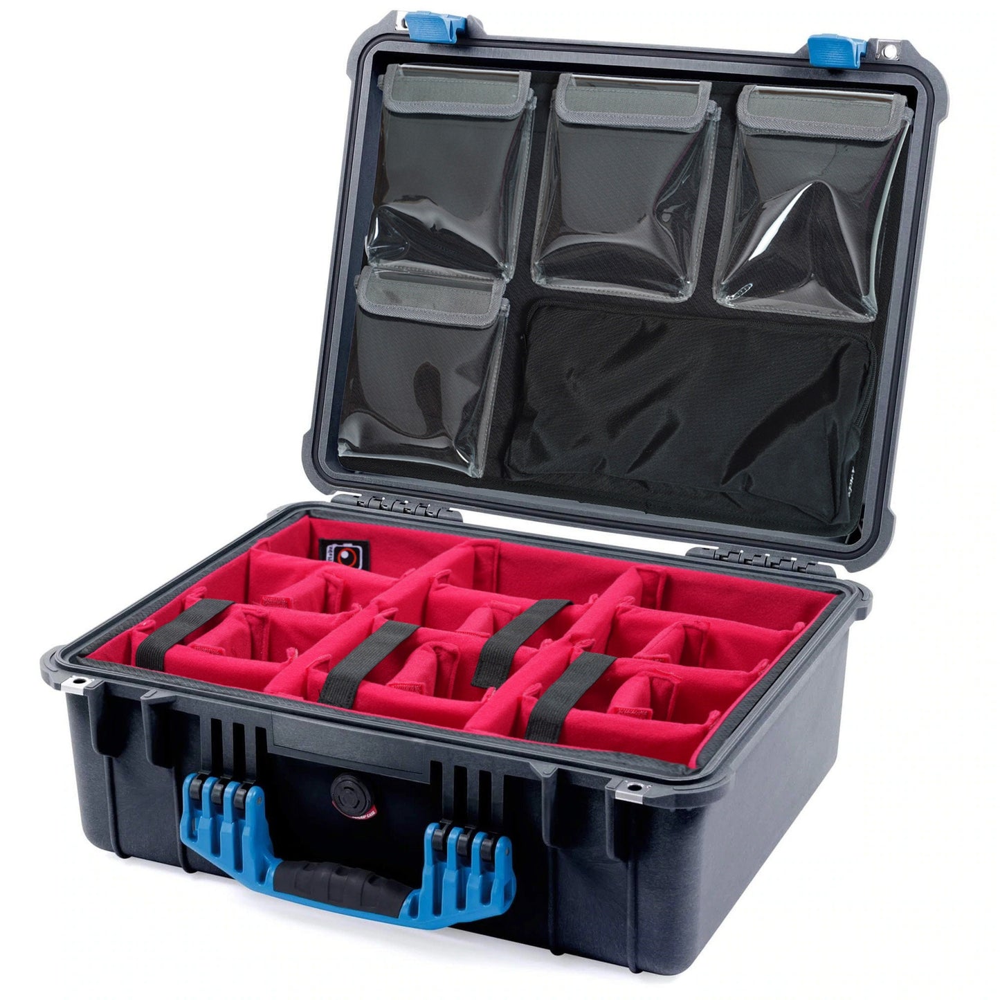 Lid Organizer 4 clear pockets Fits Peli Pelican1550 LID1550A